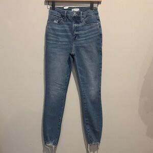 Good American Good waist Distressed Blue high waist Jeans size 25